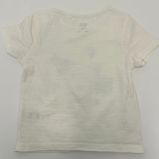 Kurzarm Babyshirt mit Katzenmotiv Gr. 68