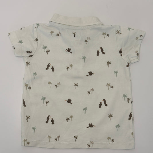 Baby Poloshirt mit Palmen & Vögeln Gr. 68
