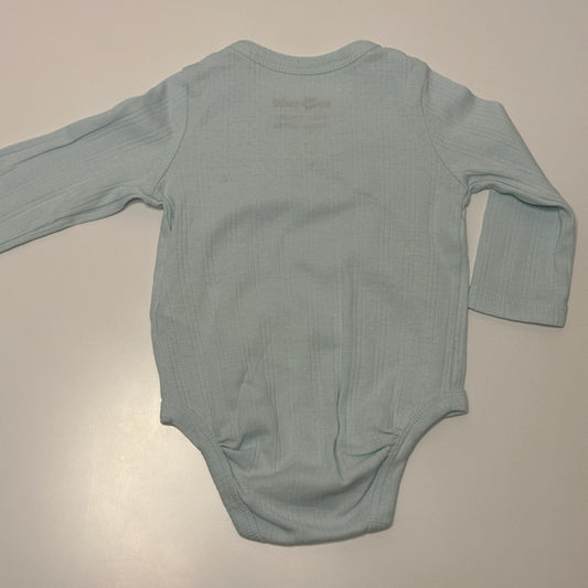 Wickelbody Hellblau mit Bärenmotiv Gr. 62