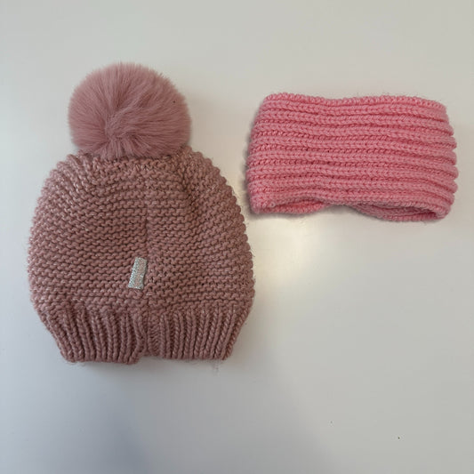 Hello Kitty Mützen- & Stirnband-Set rosa – kuschelig & glitzernd