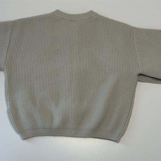 Mädchen Strickjacke Grau mit Schleifen Gr. 104 | Zara