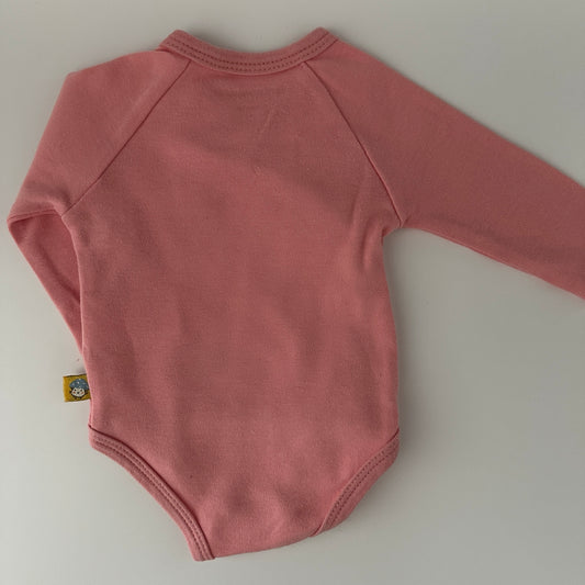 Baby Wickelbody Langarm BORNINO Rosa Gr. 50/56