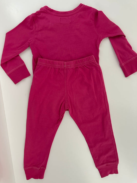 Baby Set Langarmshirt & Hose F&F Pink „Dream Big Dreams“ Gr. 92 (18–24 Monate)