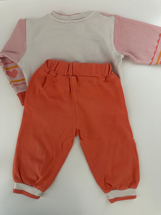 Disney Minnie Mouse Baby Set Pullover & Hose Koralle Gr. 80 (9–12 Monate)