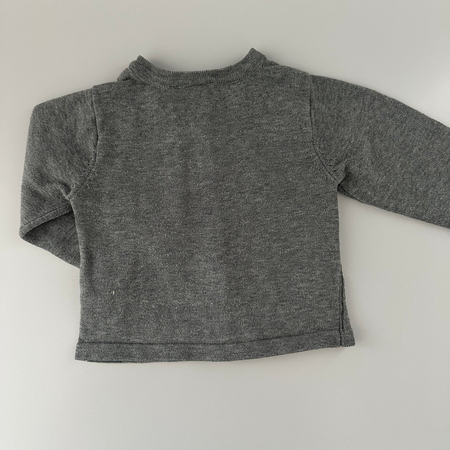 Baby Strickjacke Grau Bornino Gr. 62/68 aus Baumwolle