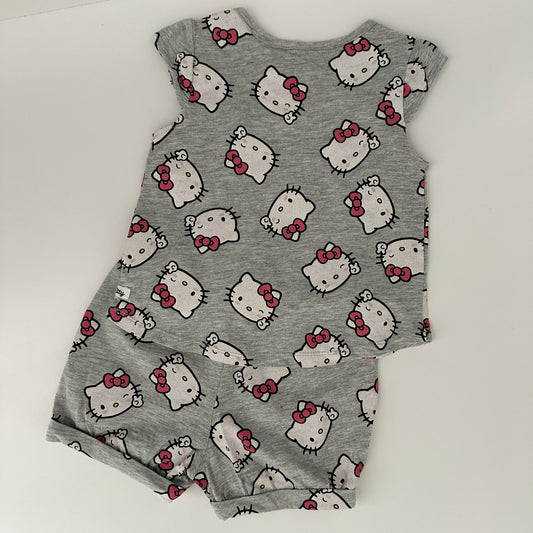 Hello Kitty Sommer Set Grau Gr. 80 – Shirt & Shorts