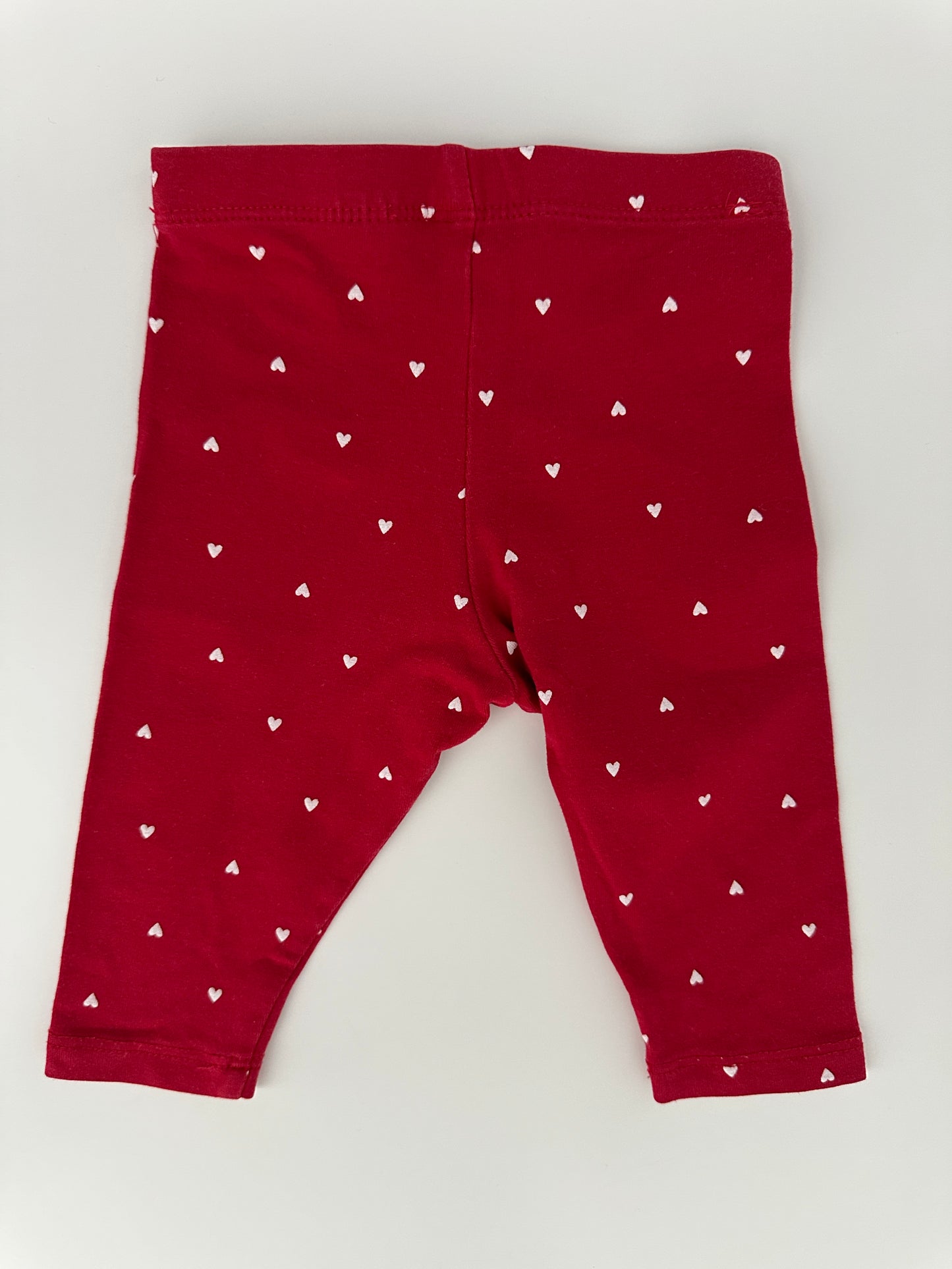 H&M Baby Leggings Rot Gr. 62 – Herzchen Muster