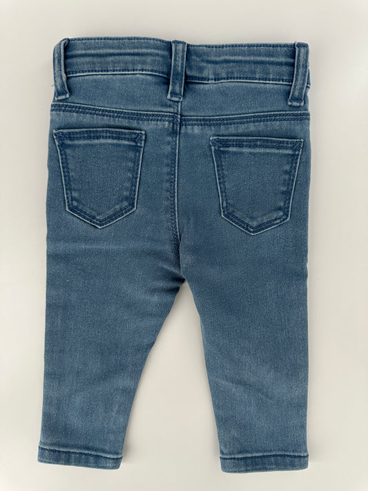 Baby Jeans mit Stickerei Gr. 68 – Regenbogen & Herzen