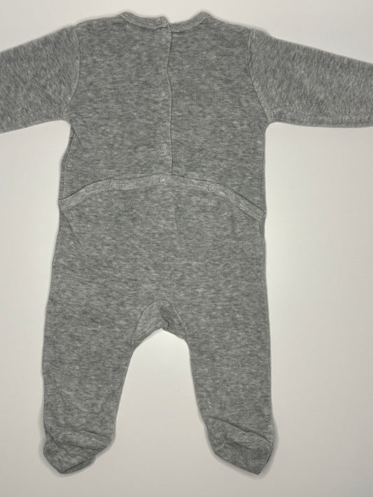 Grauer, süsser Strampler Gr. 50/56