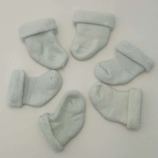 5 Paar Baby-Söckchen in weiss