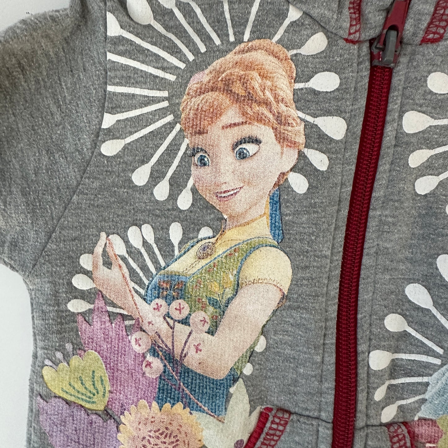 Disney Frozen Baby Hoodie Grau Anna & Elsa Gr. 80