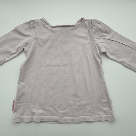 H&M Langarmshirt Rosa mit Hunde-Print Gr. 86/92
