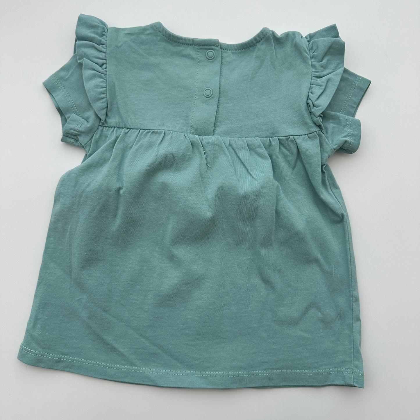 C&A Baby Kleid Mintgrün mit Blumenstickerei Gr. 92