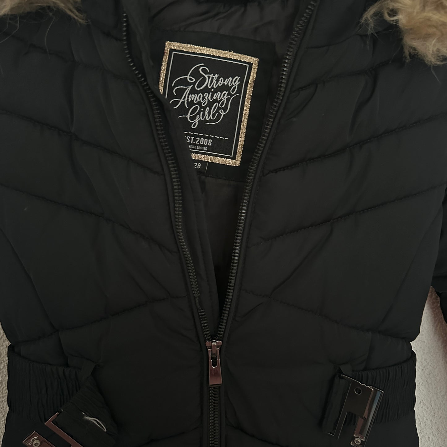 Winterjacke mit Fell Gr. 128