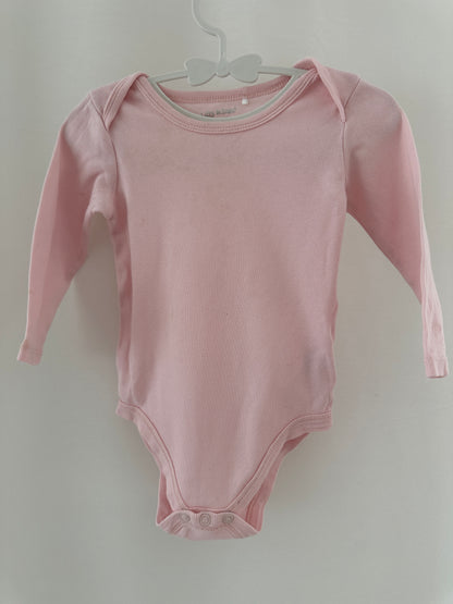 Langarmbody rosa Gr. 74/80