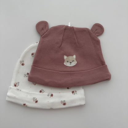 Baby Mützen 2er-Set, 3–6 Monate