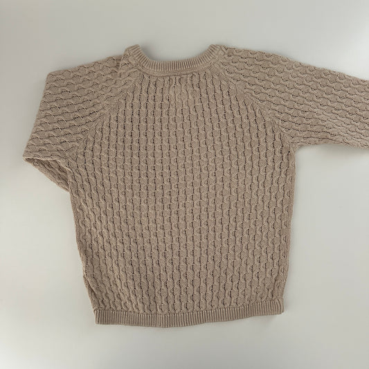Baby Strickpullover Beige Strukturmuster C&A Gr. 80