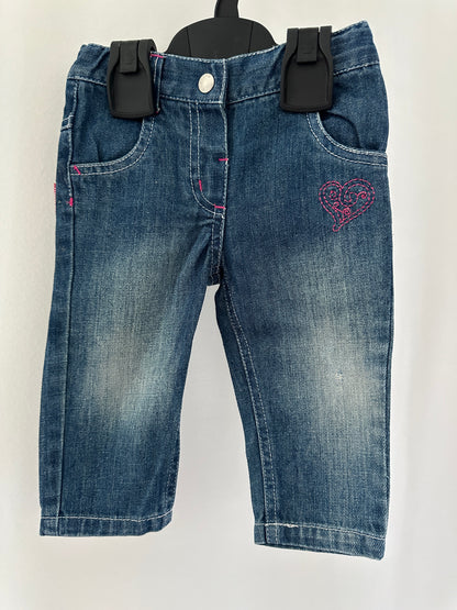 Jeanshose lang mit Herz Gr. 74