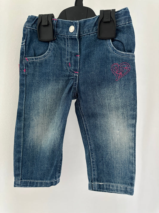 Jeanshose lang mit Herz Gr. 74