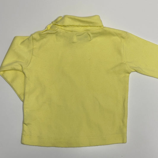 Baby Rollkragenpullover gelb Baumwolle Gr. 62/68