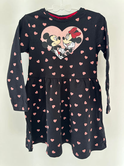 Kleid Mickey & Minnie mit rosa Herzen Gr. 98