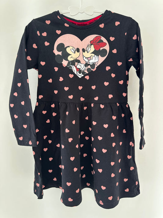 Kleid Mickey & Minnie mit rosa Herzen Gr. 98