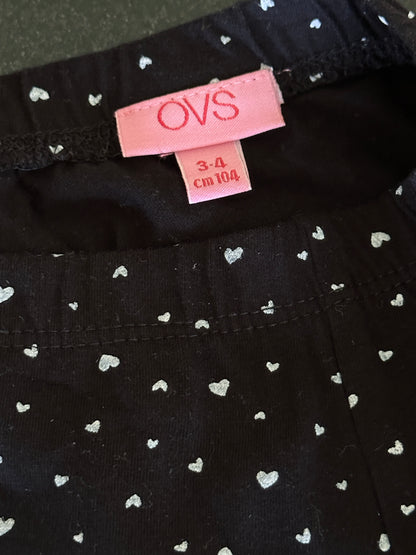 Leggings mit Herzen Gr. 104