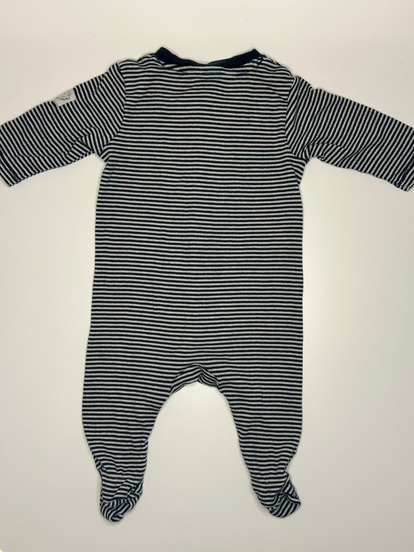 Strampler gestreift Gr. 50/56