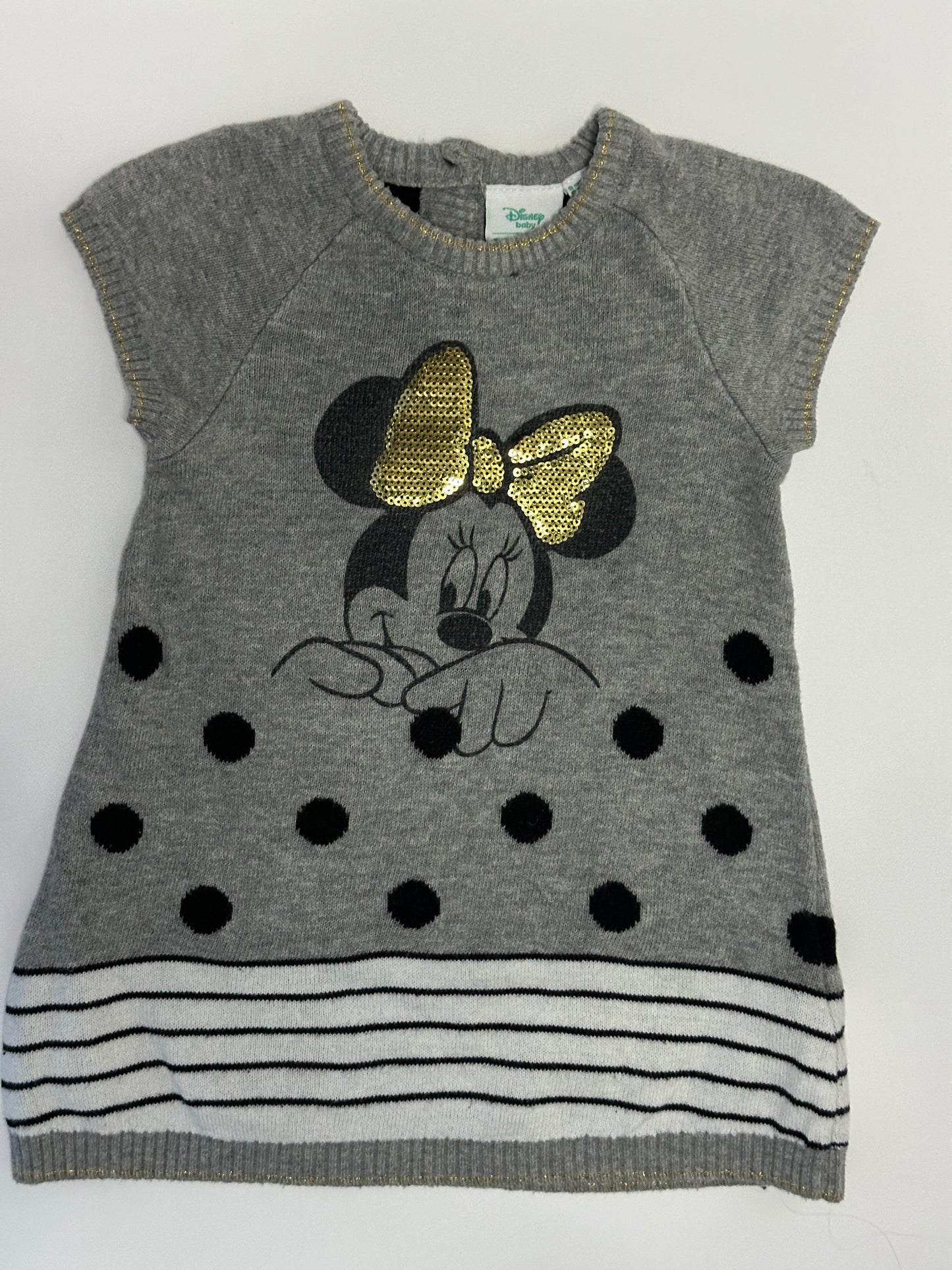 Minnie Mouse Baby Kleid grau Gr. 71 (9M)