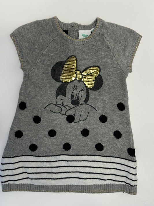 Minnie Mouse Baby Kleid grau Gr. 71 (9M)