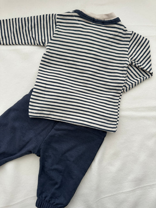 LuckyKid Set Blau Baby Shirt & Hose Gr. 56