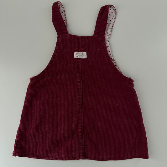 Baby Latzkleid Cord Bordeaux Gr. 68