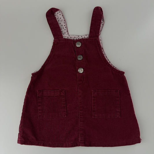 Baby Latzkleid Cord Bordeaux Gr. 68