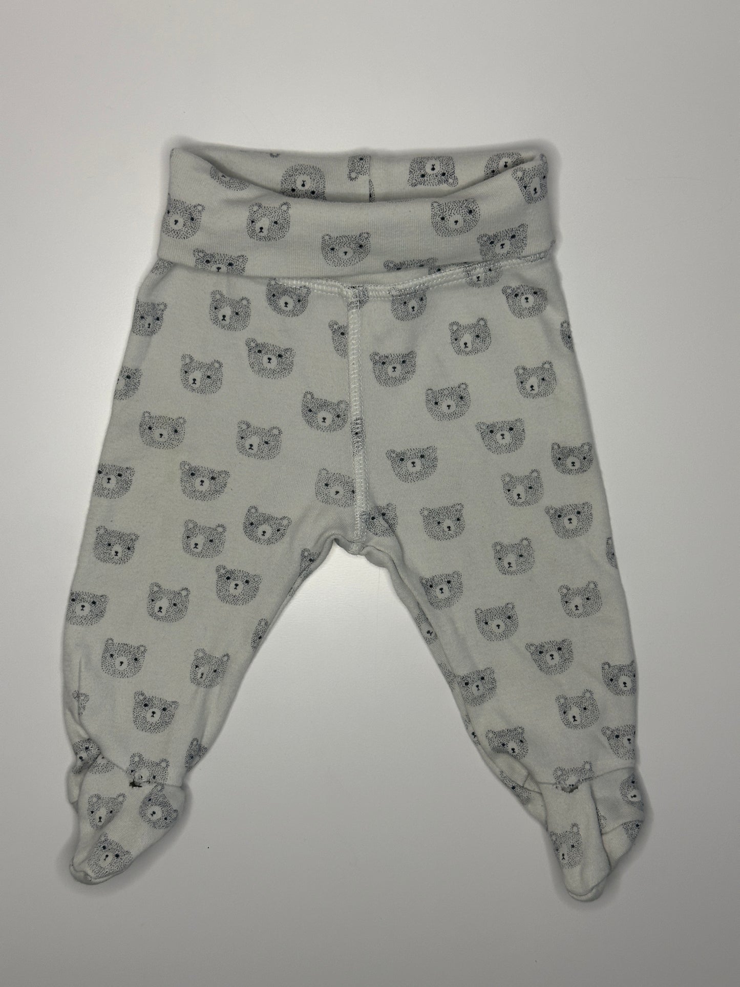 Lange Hose mit Füsslingen Bären Gr. 50
