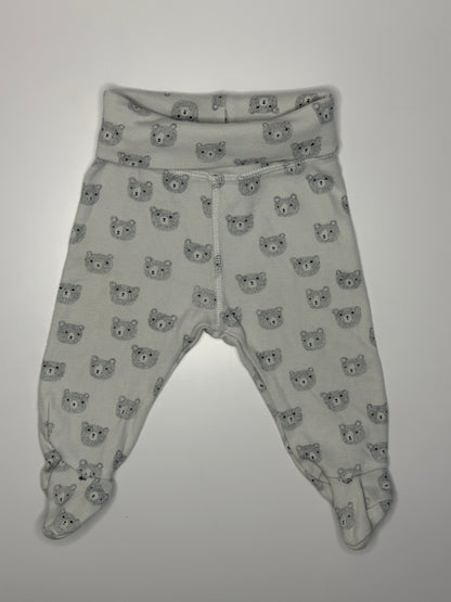 Lange Hose mit Füsslingen Bären Gr. 50