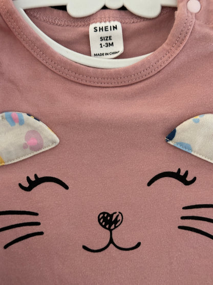 Langarmbody und lange Hose Set Gr. 62/68