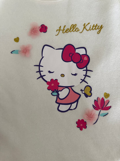 Kleid weiss/rosa Hello Kitty Gr. 110/116