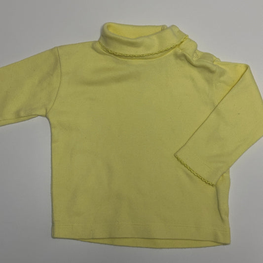 Baby Rollkragenpullover gelb Baumwolle Gr. 62/68
