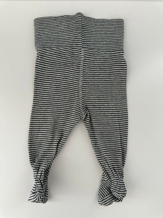 Baby Stramplerhose Gestreift Grau H&M Gr. 56