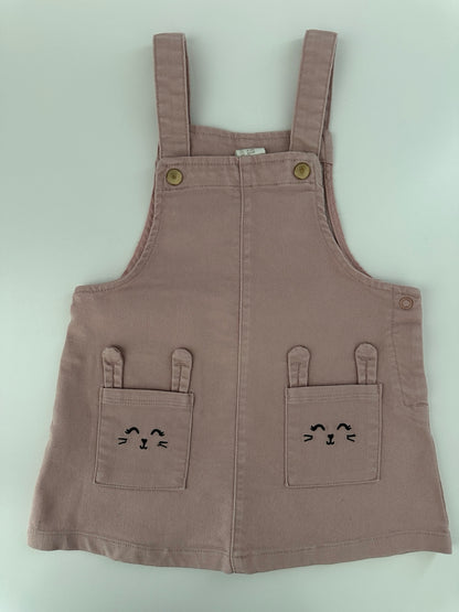 Baby Latzkleid Rosa Häschen H&M Gr. 80