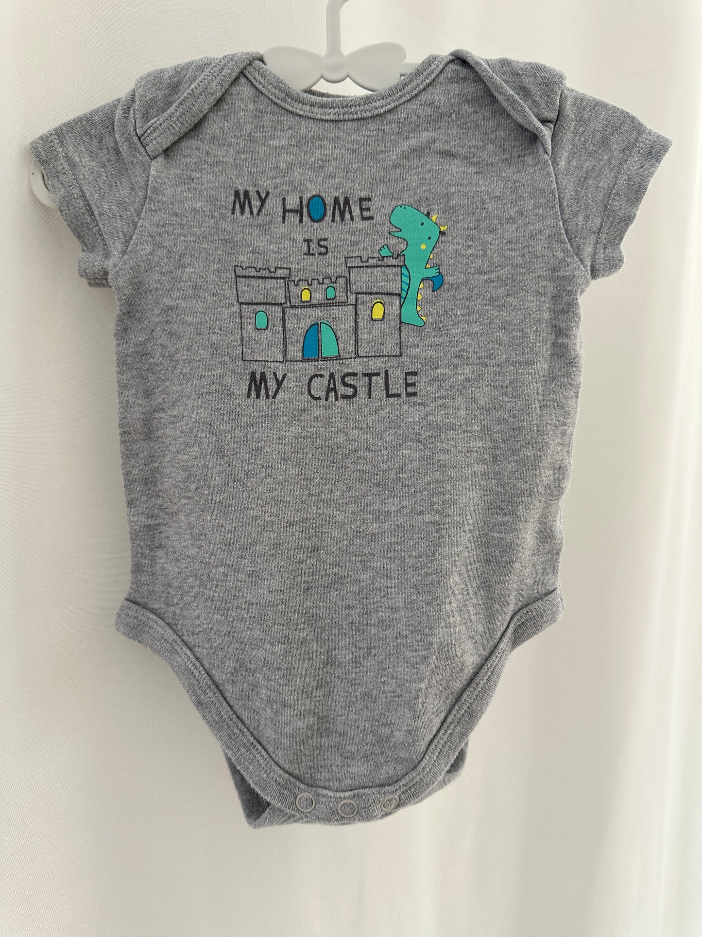 Kurzarm Body "My home is my castle"  Gr. 68