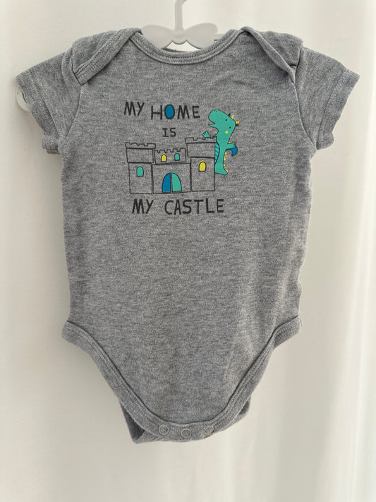 Kurzarm Body "My home is my castle"  Gr. 68