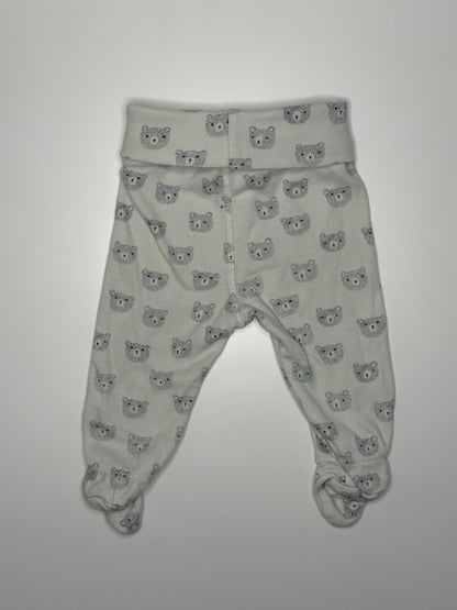 Lange Hose mit Füsslingen Bären Gr. 50