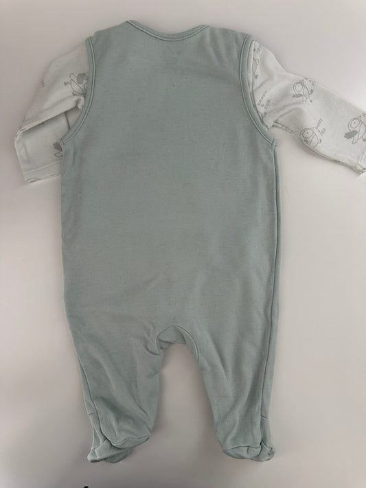 Baby Strampler Vogel Mint Gr. 62