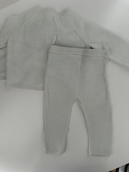 Baby Strick Set Blumen Weiss Gr. 68