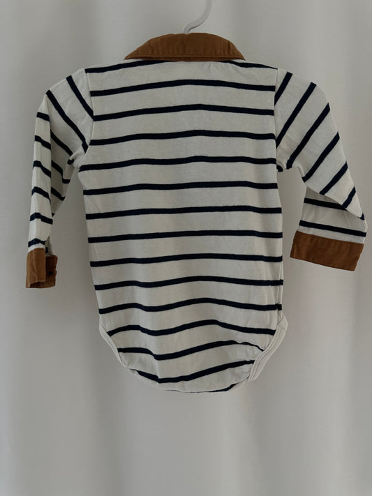 Kurzarmbody mit Kragen Gr. 68