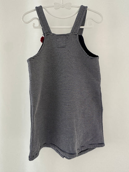 Kleid mit Träger und roter Schlaufe Gr. 98