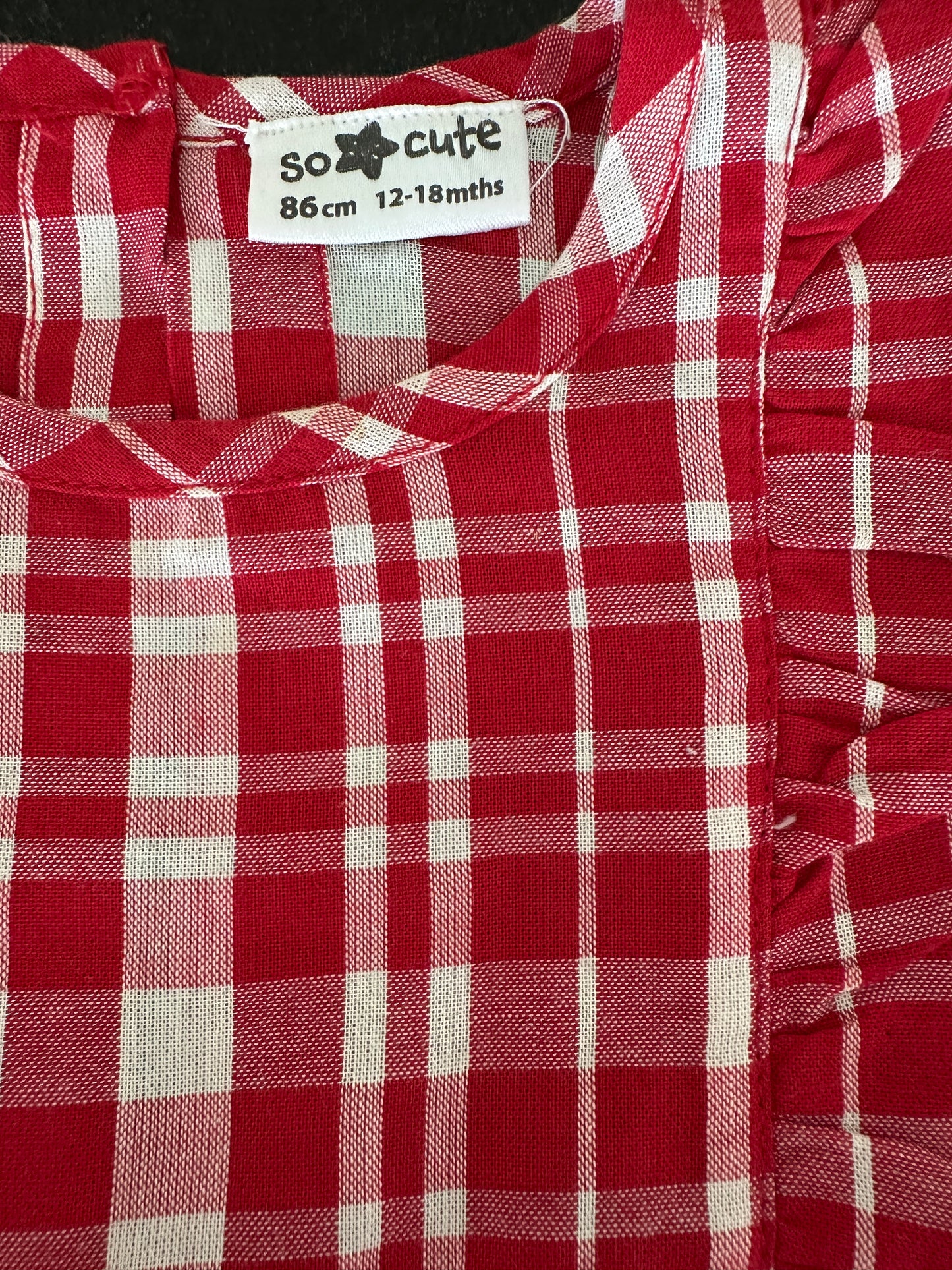 Kleid rot-weiss kariert