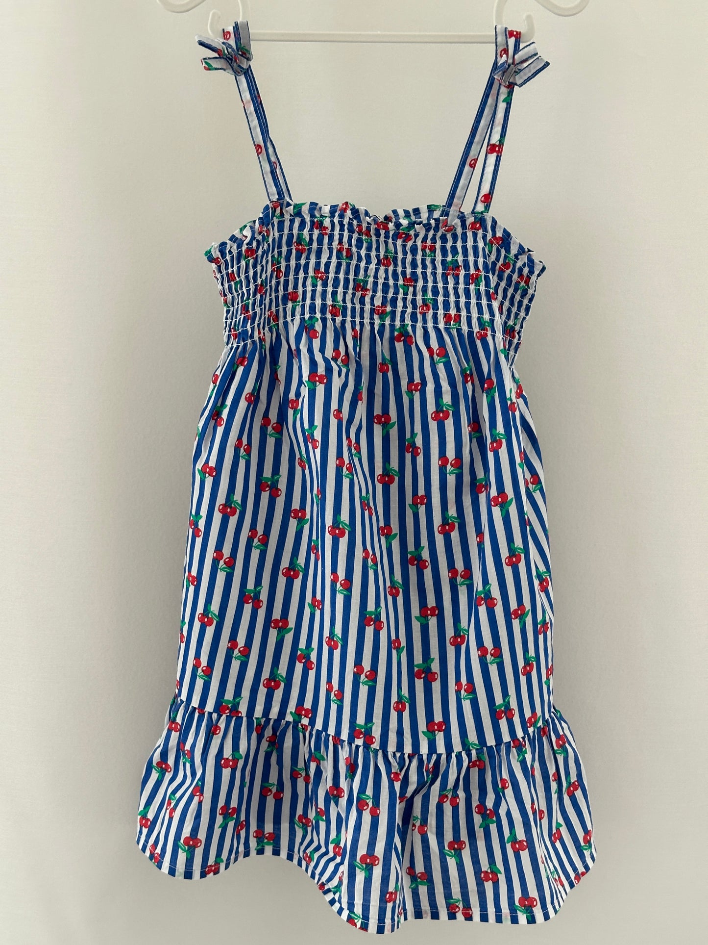 Sommerkleid gestreift mit Kirschen Gr. 110