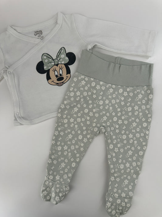 Baby Set Minnie Mouse Body & Hose Blumen Gr. 68